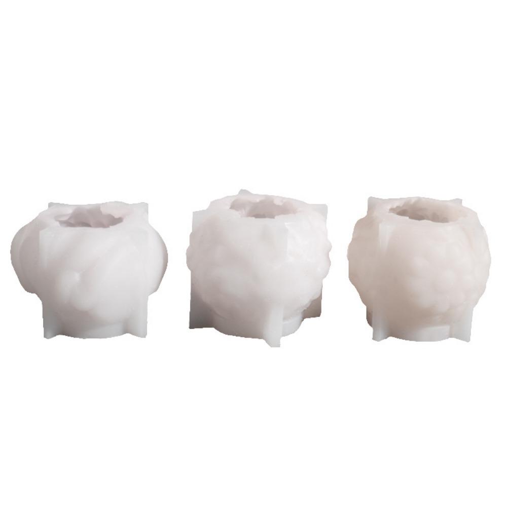 Relief Flower Ball Scented Candles Mould Frangipani Daisy Horse Hoof Design for Gypsum Resin Molds Wedding Decor DIY Bride Gifts