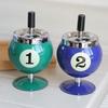 Creative Billiard Ashtray with Lid - Anti-Fly Ash Office Decor
