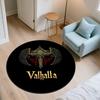 Wikinger-Streitaxt,Runder Teppich,Teppich für Wohnzimmer Schlafzimmer Sofa Spielzimmer Dekor,Rutschfeste Bodenmatte