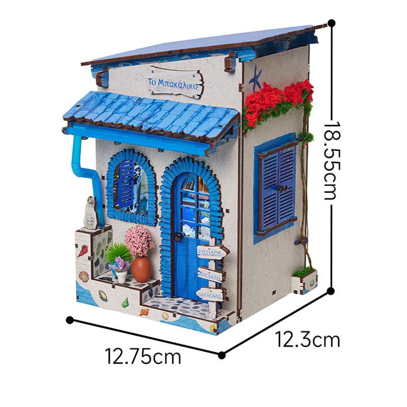 DIY Miniature Dollhouse Kit Handmade3D Wooden Puzzle Assembly Model Doll House with LED Home Decor for Friends Birthday Gifts