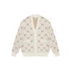 MLB Monogram Series New York Yankees 24FW Logo Diamond Pattern V-Neck Double Layer Knit Long Sleeve Cardigan Sweater Unisex Sweater 3AKCM0144-50CRS