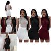 Elegant Sexy Shiny Women's Bodycon Dress With Diamond O Neck For Evening Embroidery