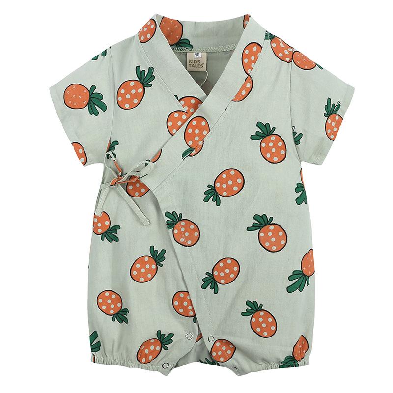 

Тонкая треугольная одежда для новорожденных, цельный комбинезон для мальчиков, летняя милая супер милая одежда с короткими рукавами 66cm