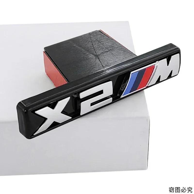 

New BMW Car Front Grille Emblem Sticker Badge for M Power X2M X3M X4M X5M X6M F70 E90 E36 E83 F48 G01 F39 Logo Decor Accessories