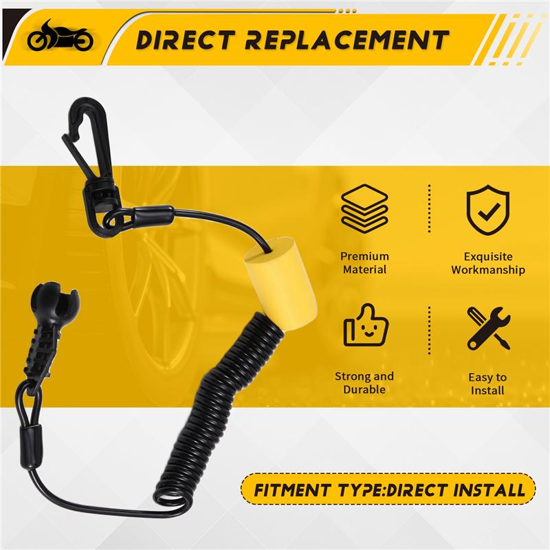Steady New Safety Lanyard Key Cord Clip 278003400 For Sea-Doo Spark RXT RXP ACE 900 GTX GTI Wake GTR Plus 278003410 278002843