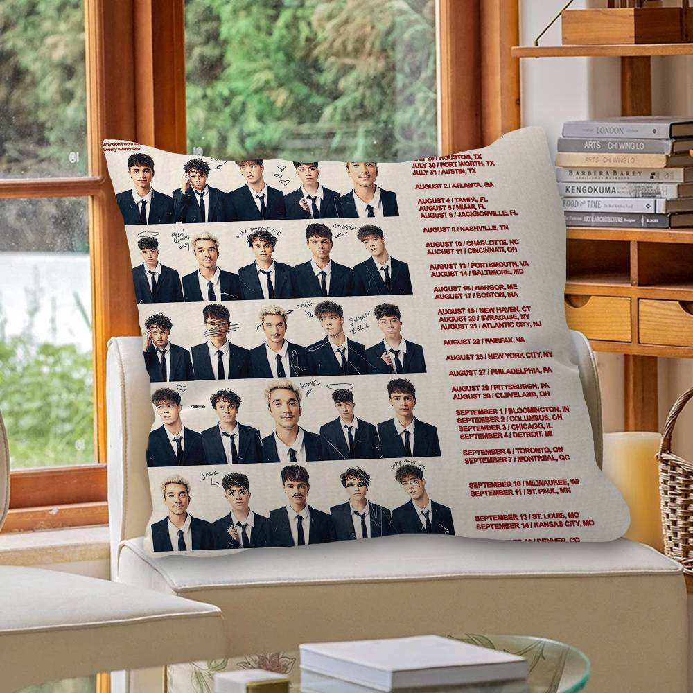 American Pop Boy Band Why Dont We Personalized Pillow Cover Kids Bedroom Wild Party Decor Pillowcase Kid Birthday Shower Gift