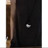 Ebony Wood Leather Cord Necklace: Luxury Long Color Block Pendant for Autumn/Winter Sweaters