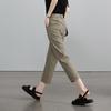 SOFSIL Women's Cotton Linen Blend Slim Cropped Pants