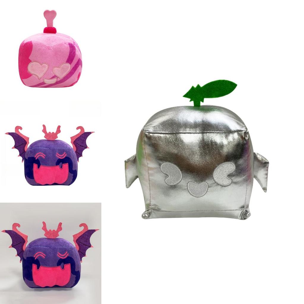 Blox Fruits Plush Toy In Purple Leopard Box Soft And Fuzzy Animal Figurine