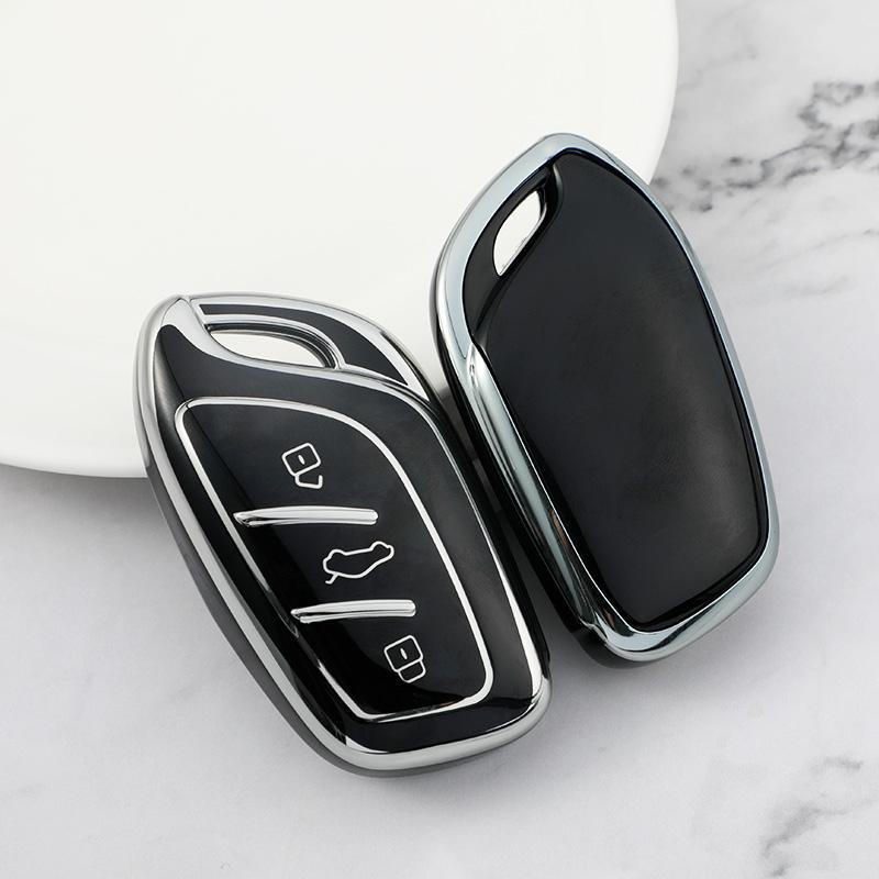 Car Key Case Cover for MG EV MG4 HS GT ZS ZX MG5 MG6 for Roewe RX3 RX5 RX8 I6 I5 TPU Remote Key Fob Shell Holder Accessories