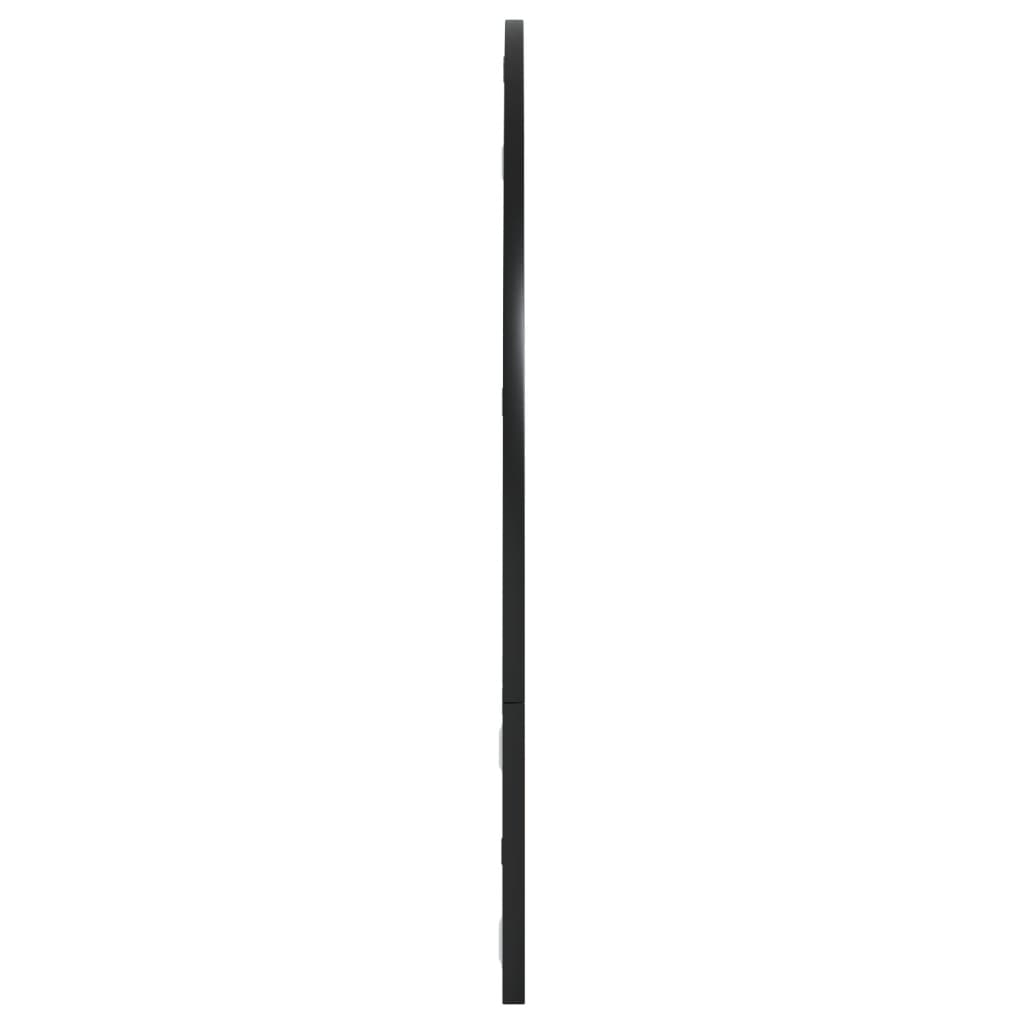 Wall Mirror Black 100x70 cm Curved Iron
