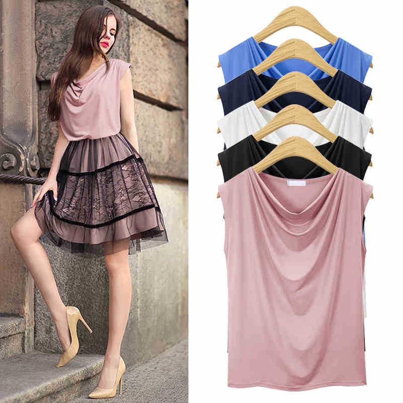 Women's Plus Size V-Neck Short Sleeve Loose Fit Solid Color Summer T-Shirt