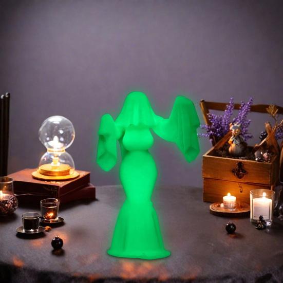 Ghost Female Figurine Gothic Ghost Bride Statue Halloween Spooky Lady Statue for Home Party Centerpiece Haunted House Decor