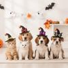With Bell Cat Wizard Cap Sequin Bowknot Dog Halloween Headwear Pet Witch Hat  Festival Carnival