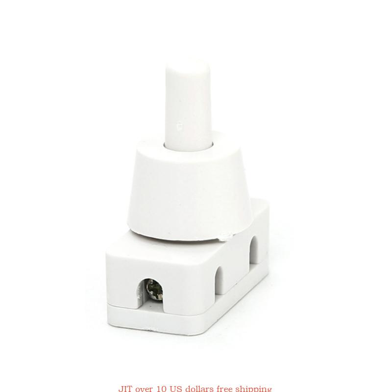 Mini Power Switches ON/OFF Push Button for Home Lamps Industrial Field AC250V 10A 2 Pins Latching Pressure