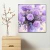 New Arrival 5D DIY Full Circle Diamond Painting "Purple Flower" Embroidery Cross Stitch Home Decor Gift
