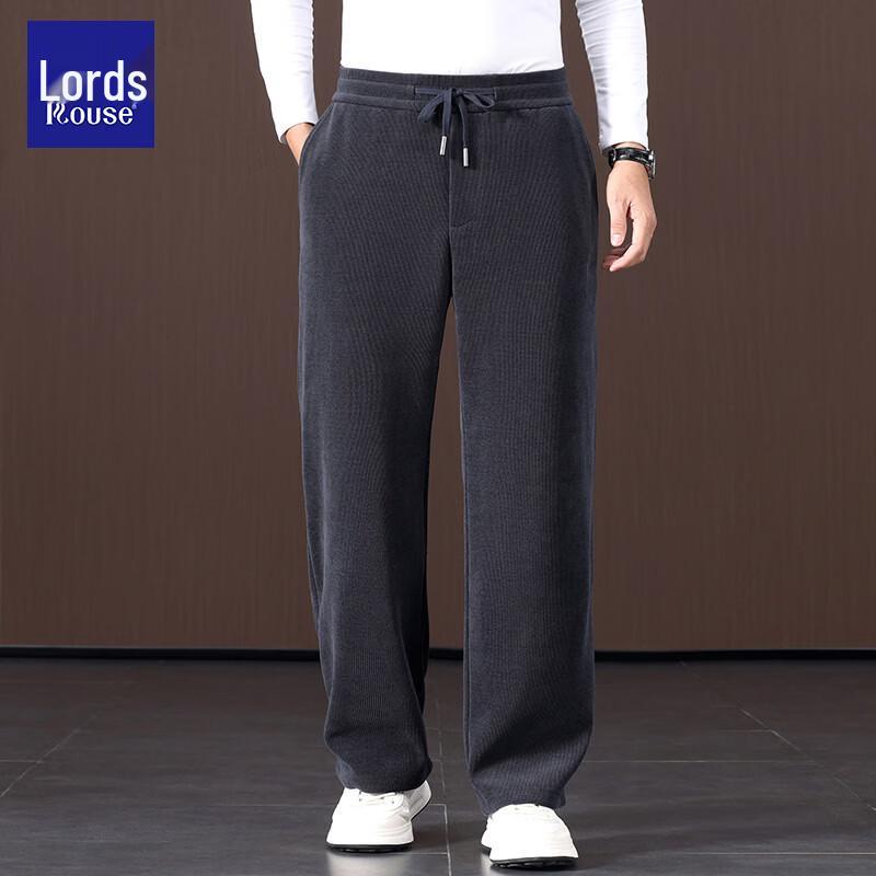 Men s High-End Chenille Wide-Leg Casual Pants M