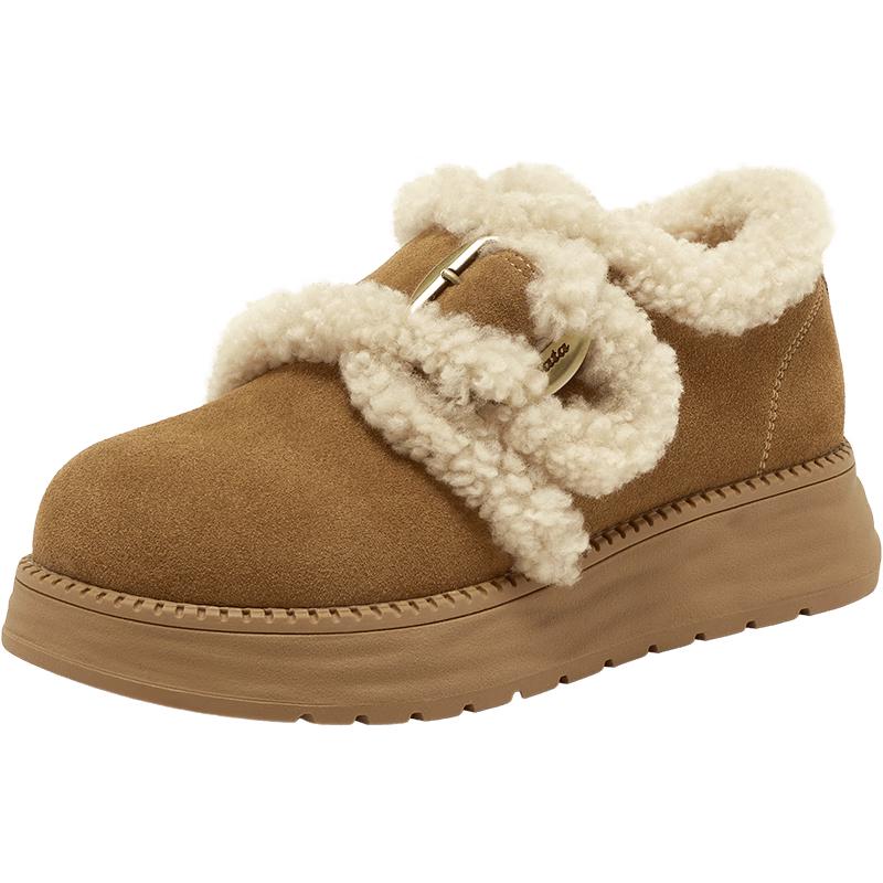 Bata Women s Winter Furry Platform Loafers 36