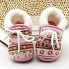 Baby First Walkers Winter Soft Soled Cotton Fabric Toddler Keep Warm Print Shoes