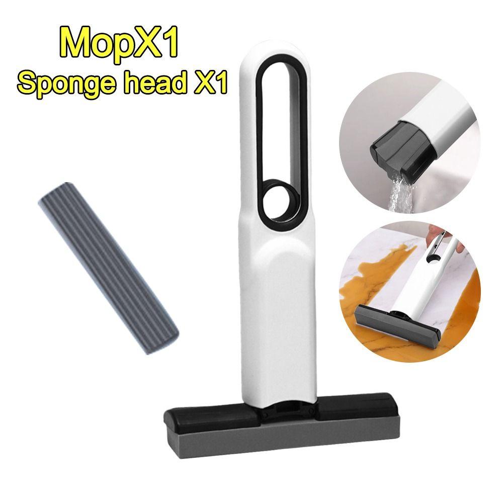 Leistungsstarker Mini-Wischmopp zum Auspressen und Falten, für feuchte und trockene Anwendung, multifunktionaler Schwammmopp, tragbar, stark saugfähig, selbstauspressender Wischmopp