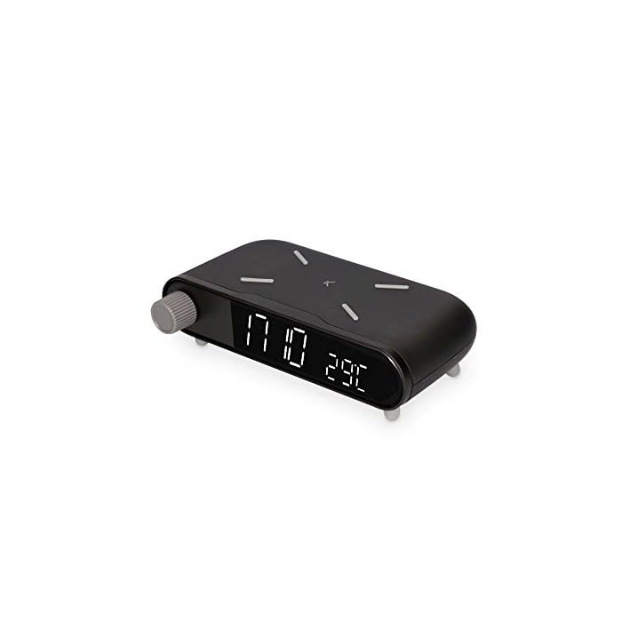 Réveil et chargeur sans fil - KSIX smart your tech - Alarm Clock Retro - 10 W - Charge rapide - Chargeur Qi