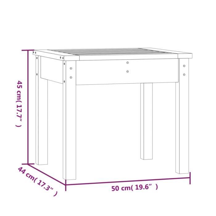 VidaXL Garden Bench 50x44x45 Cm Solid Douglas Wood 823995