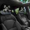 Housse de repose-tête de voiture avec imprimé de chien Husky | Design de visage de Husky mignon avec des motifs de Husky, Installation facile,
