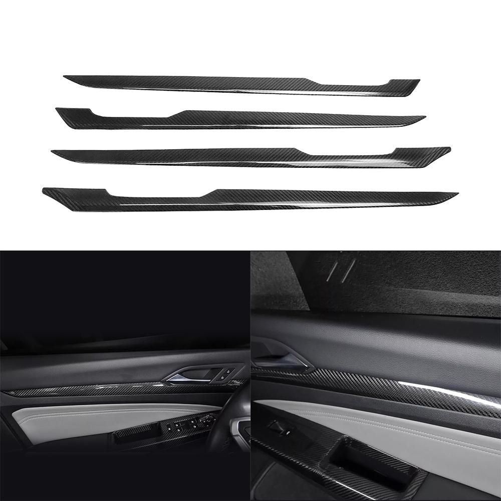 For Volkswagen Golf 8 2021-2024 Real Dry Carbon Fiber Central Gear Shift Control Panel Cover Trim Car Modification Accessories