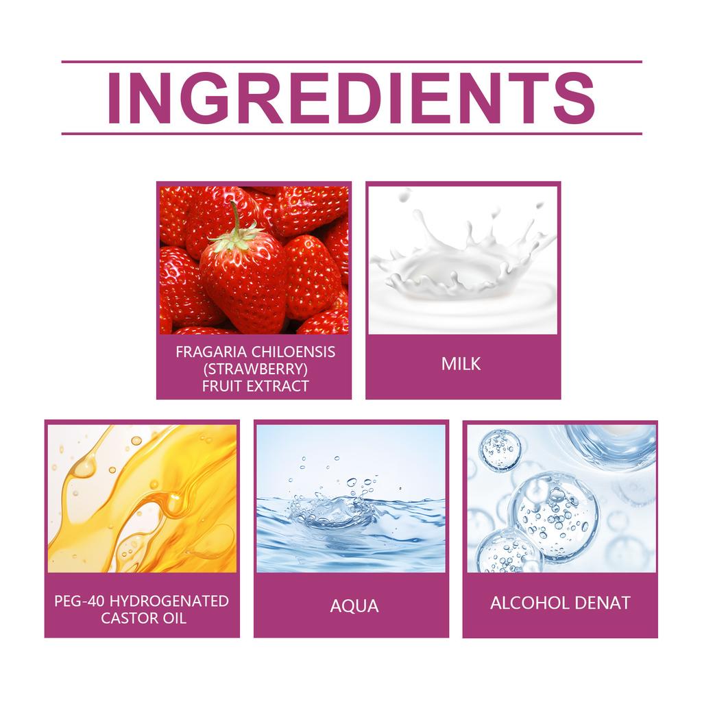 Women's Rollerball Perfume Unique Scent Light, Lasting, Sweet, Confident, Gentle Strawberry Milk Aroma.10ML