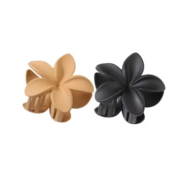 1/2Pcs Gradient Colored Flower Acrylic Hair Claws Clip Women Girls Sweet Hairpins Beach Hawaiian Style Hair Accessories