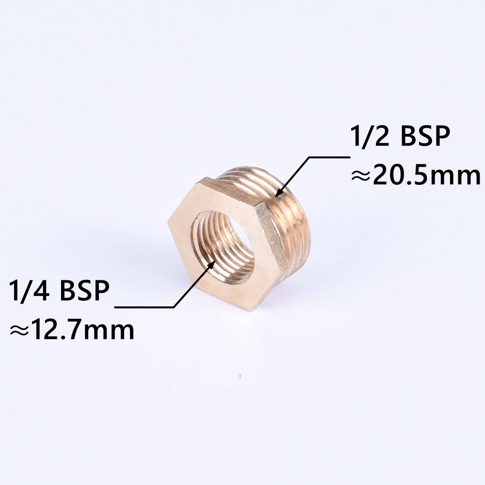 Brass Hex Bushing Reducer Pipe Fitting 1/8 1/4 3/8 1/2 3/4 F To M Threaded Reducing Copper Water Gas Adapter Coupler Connector