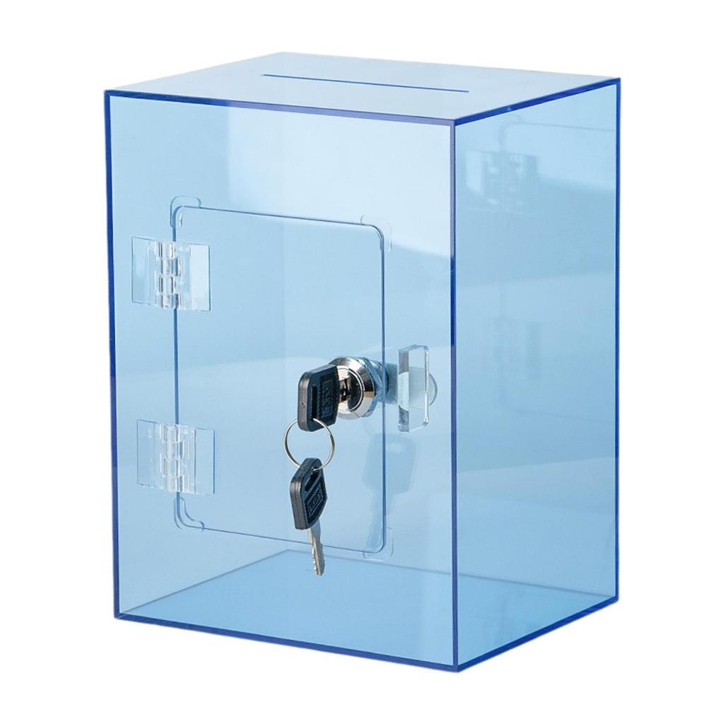Acrylic Money Saving Box Lockable Coin Storage Box with Keys Large Capacity