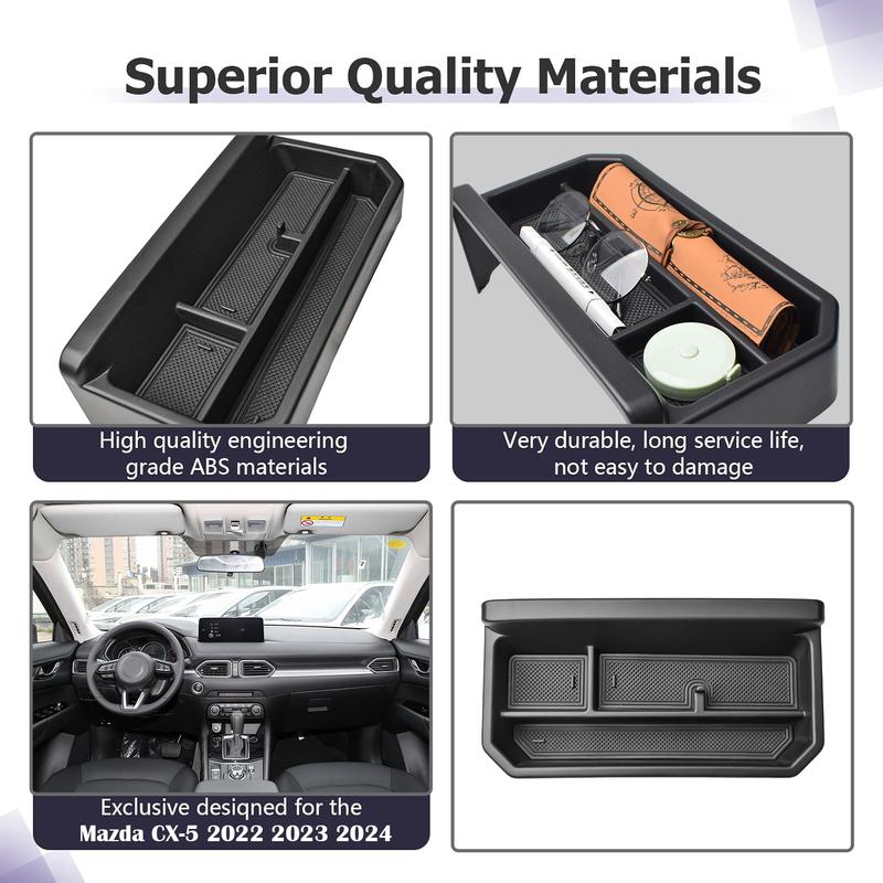 Center Console Dashboard Organizer for Mazda CX5 CX-5   2024 Armrest Box Storage Phone Holder Car Front Dash Board Tray