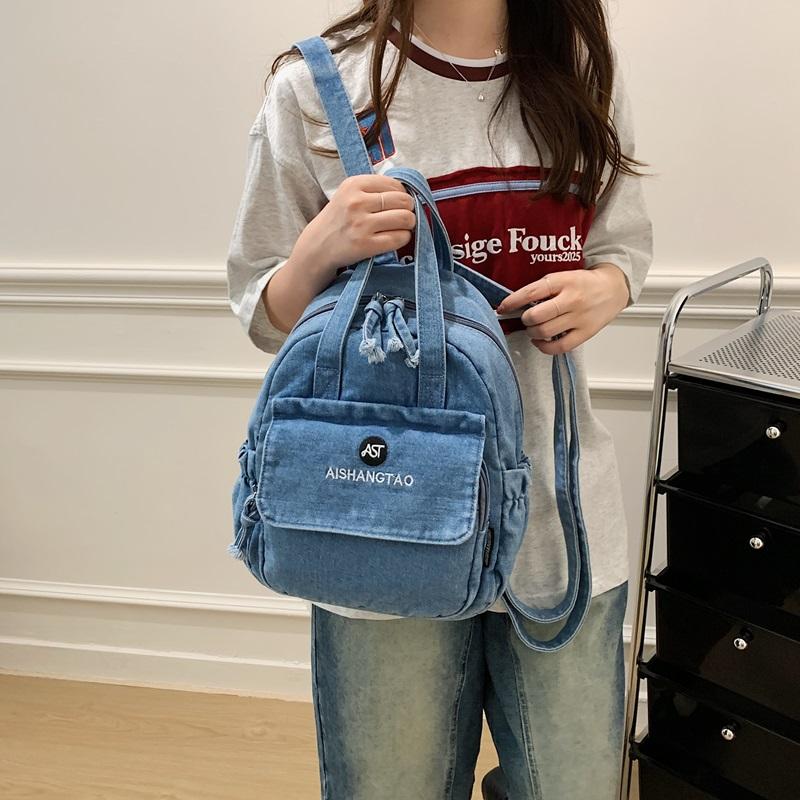 Zaino in Denim Multifunzionale da Donna
