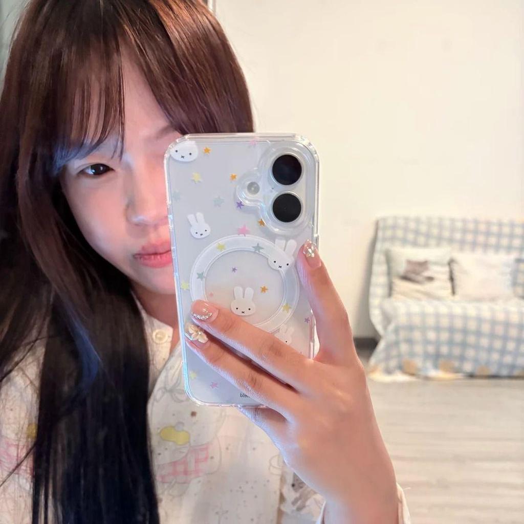 Etui Króliczek Miffy: Kompatybilny z iPhone 12-17 Pro Max, Magnetyczny, Uroczy i Wytrzymały