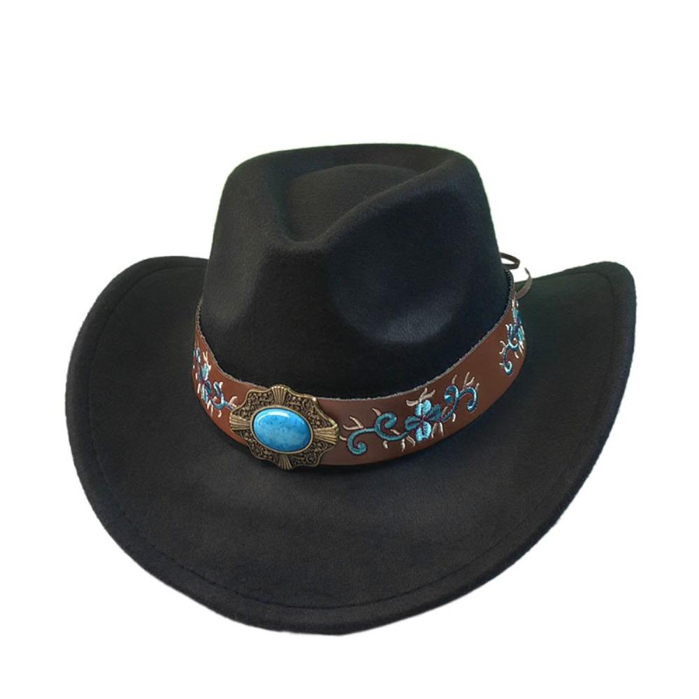 Adjustable Cowgirl Hat Shapeable Wide Brim Western Hat Trendy Cowboy Hat  for Men and Women