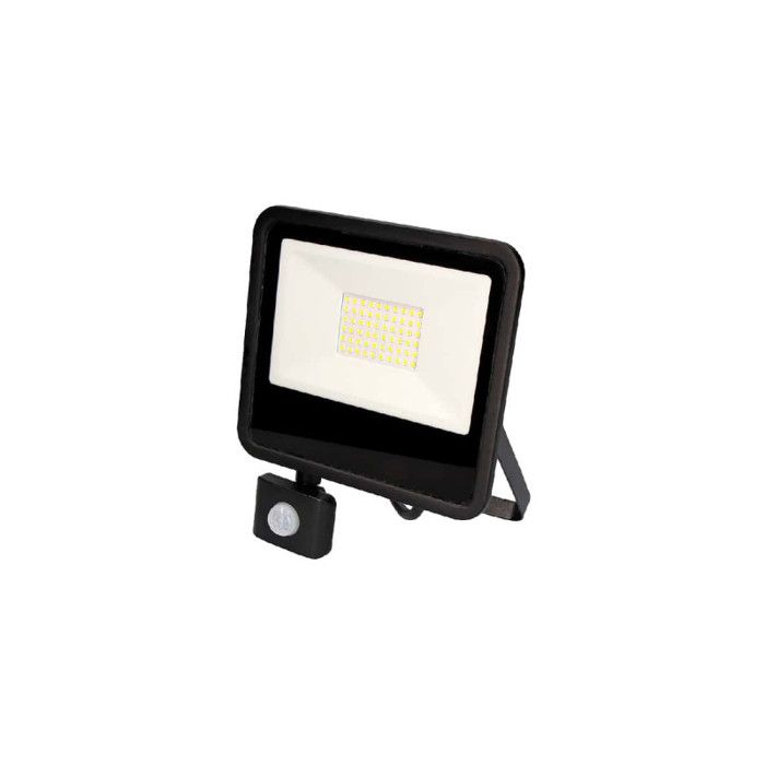 Projecteur Led EDM Avec Détecteur De Mouvement - 50W 4000 Lumens - 6400K- Noir
