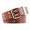 Chic Faux Leather Belt For Casual Denim With Unique Chain Accents Available In Various Fashionable Colors