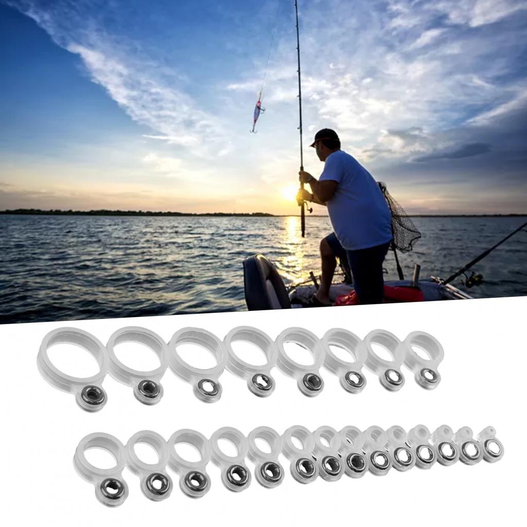 Fishing Rod Guide Wire Ceramic Ring Repair Kit for Boat and Rock Fishing
