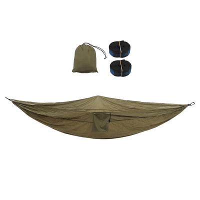 Doppelhängematte 210t Nylon Camping-Schaukel mit Karabiner Stahlverschluss für Außenbereich Innenbereich