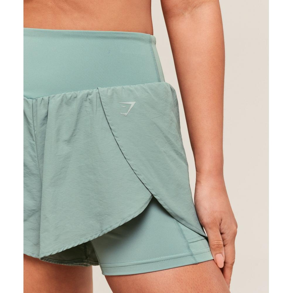 Gymshark RunnIng 2 In 1 Shorts Celeste Blue B3c4d Udbp