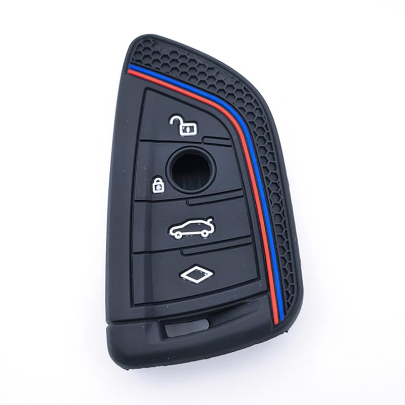 Silikon Fernbedienung Auto Schlüsselhülle Schlüsselanhänger Schlüsseletui für BMW X1 X3 X4 X5 X6 Serie 1 2 3 5 7 G20 G02 G05 G31 G23 F34 F15 F40 IX3