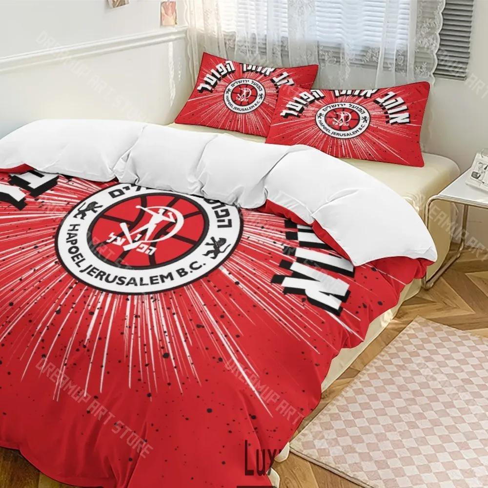3D Print Hapoel Jerusalem Basketball Bedding Set Twin Queen King Full Size Duvet Cover Pillowcase Bed Boys Girls Adult Home
