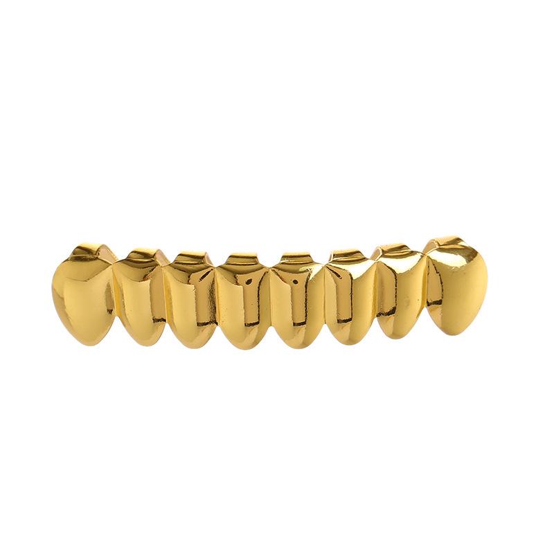 Classic Eight-Tooth Hip-Hop Grillz: Polished American & European Style
