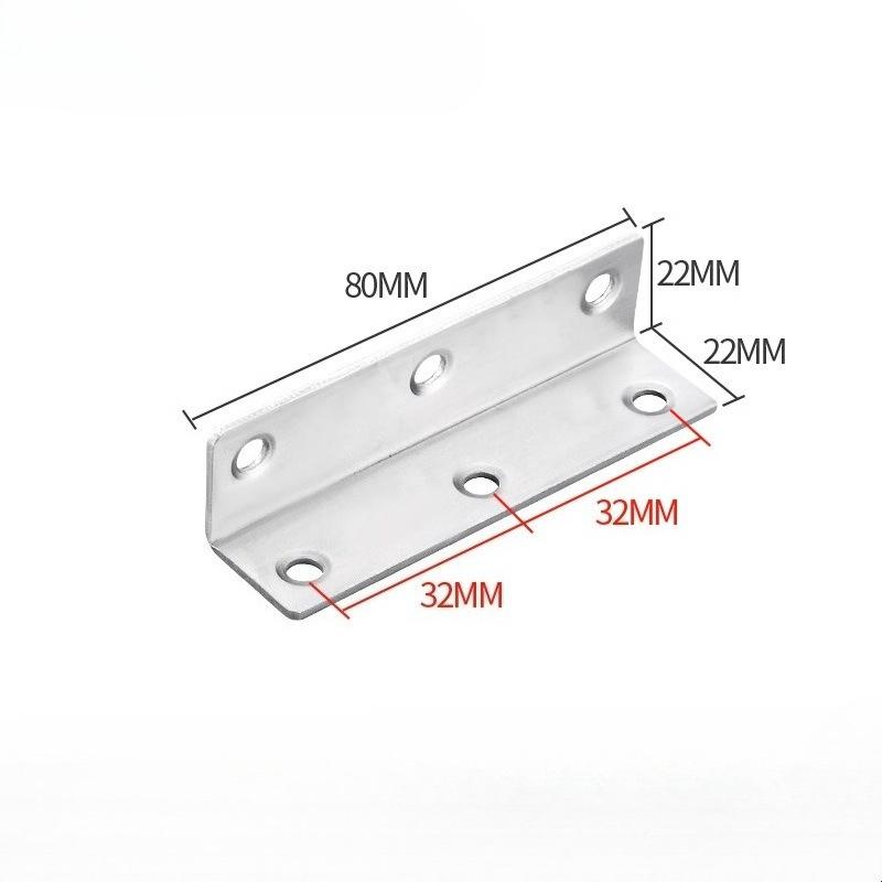 6 pcs Heavy Duty Stainless Steel Corner Brace | Long L Shaped Mounting Brackets for Wood Furniture Cabinet Repair Reinforcement