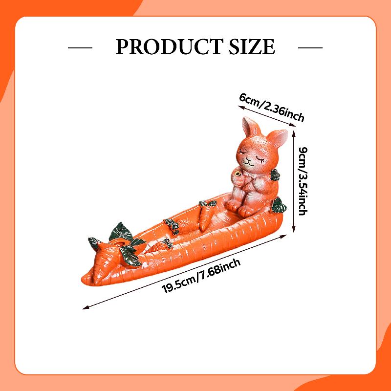 

Rabbit Backflow Cone Incense Burner New Year Meditation Incense Stick Holder Incense Holder Cone Burning Resin Censer Yoga
