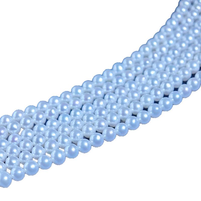 Zhuji Natural Freshwater Pearl Necklace - 3-4mm Near Round, Strong Luster, Minor Flaws, Baby Pearl Seed Bead, Simple Design