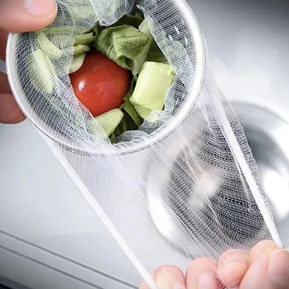 100Pcs/Bag Anti-Clogging Sink Trash Strainer Stretchable Sink Strainer Bag  Dishwashing Sink