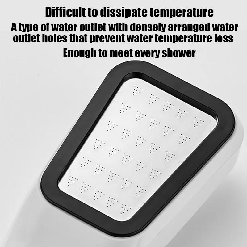 300Hole Chrome Ultra Strong Pressurized Shower Head Square Handheld Pressurized Shower Head Water Saving Shower Head
