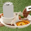 4 Grid Dinner Plate Food Contact Grade Compartment Design Plastic Portable Breakfast Tray Lunch Eating Dish Daily Use